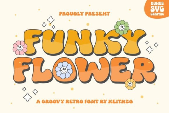 Funky Flower: A Joyful Display Font for Creative Branding