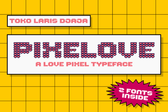 Pixelove: A Vintage-Inspired Font for Crafters and Designers