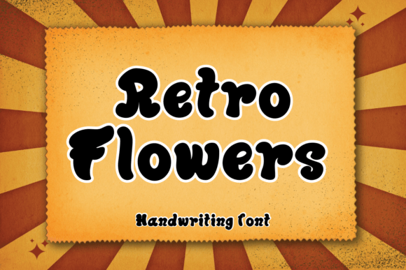 Retro Flowers Font for Handmade Creators